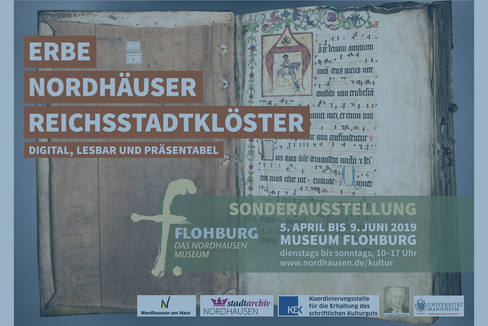 Überarbeitung der Gestaltung Ausstellungsplakat Museum Flohburg Nordhausen
