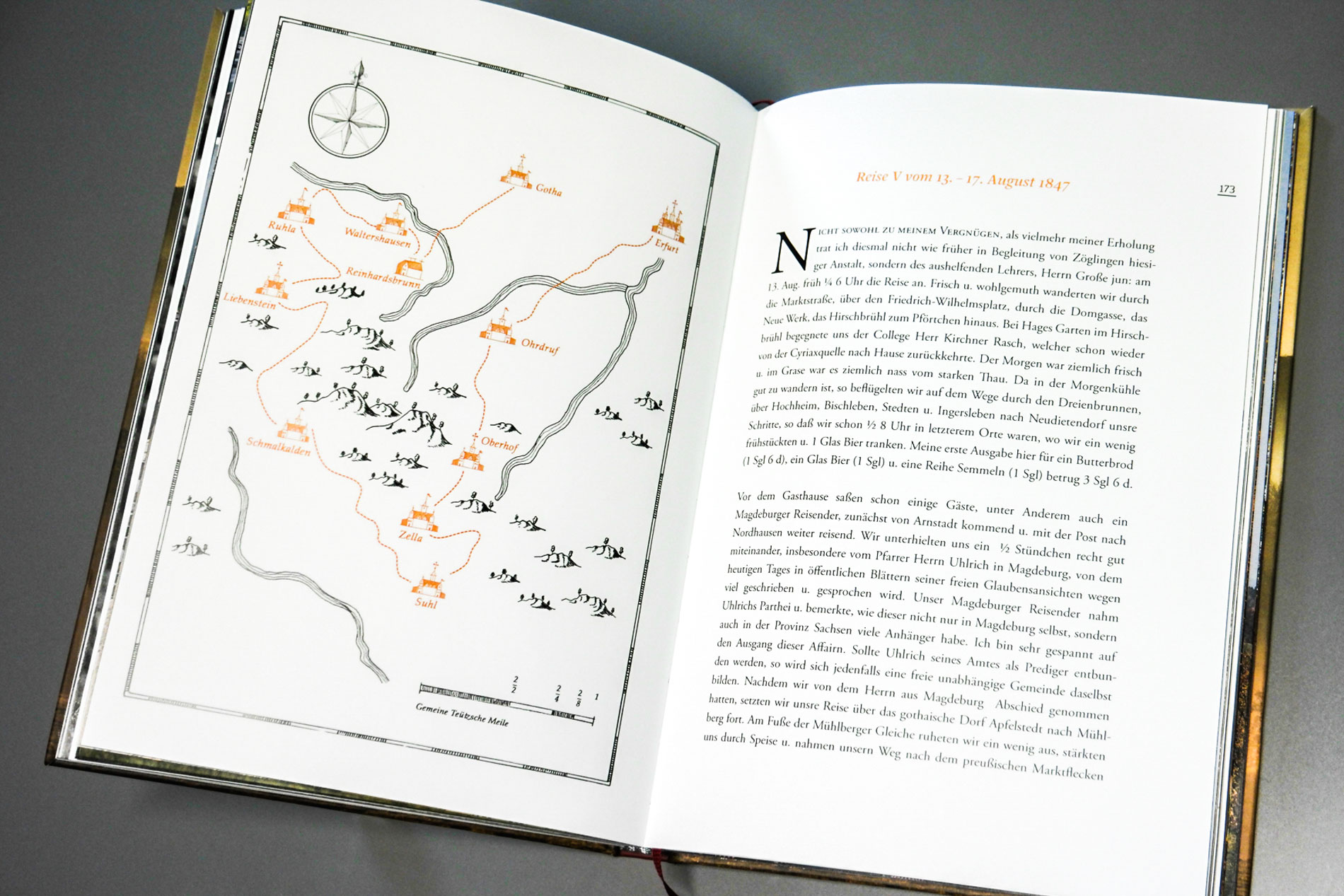 Bachelorarbeit Buchgestaltung »Reisebuch des Friedrich Bertuch